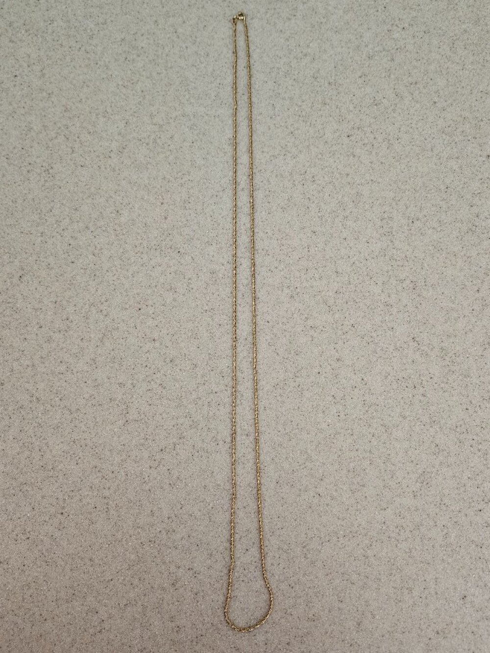 VINTAGE VALOR 31" 18K YELLOW GOLD DIAMOND CUT ROPE TWIST PENDANT NECKLACE CHAIN
